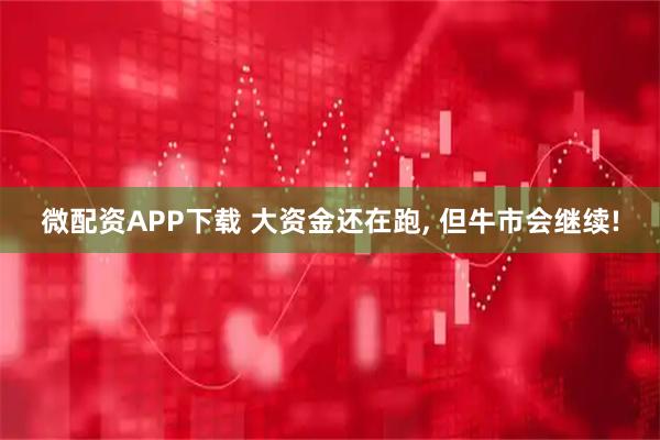 微配资APP下载 大资金还在跑, 但牛市会继续!