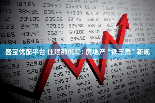 盛宝优配平台 住建部倪虹: 房地产“铁三角”新规